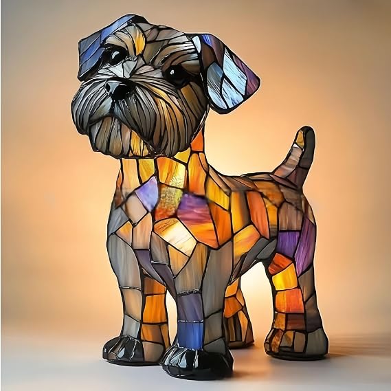 Corgi Lamp, French Bulldog Lamp, Dachshund Lamps, Pug Lamps, Dog Series Art Night Light, Cute Pet Dogs Themed LED Table Lamps, Animal Light Home Decor, Fun Gift for Dog Lovers, Schnauzer [Energy Class A]