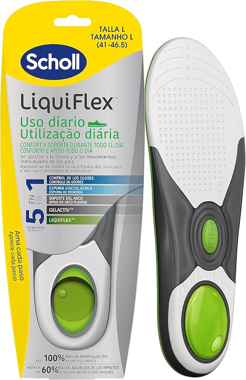 Dr. Scholl's LiquiFlex Daily Support Insoles - Men's Footwear Size 7-11.5 - Memory Foam Arch Support - 1 Pair