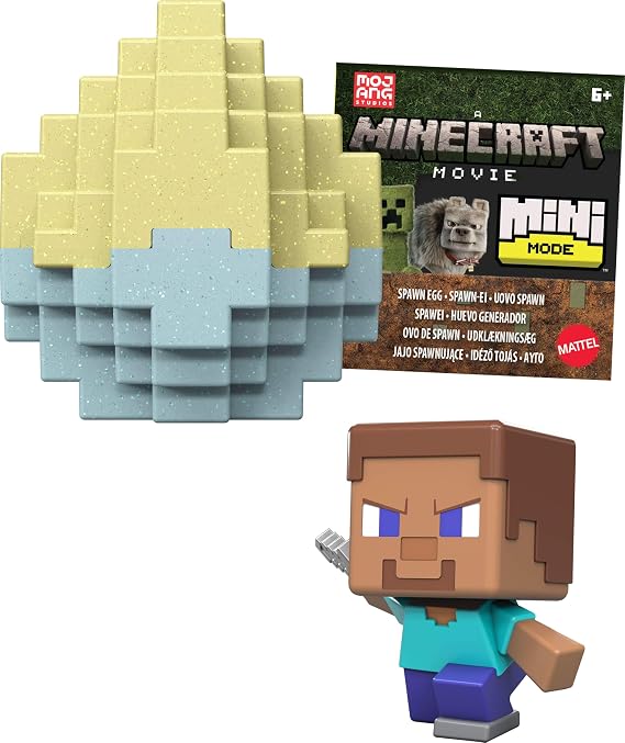 Mattel Minecraft Mini Mode Spawn Egg with Surprise Mini Figure Inspired A Minecraft Movie for Kids, Collectors & Fans (Characters May Vary)
