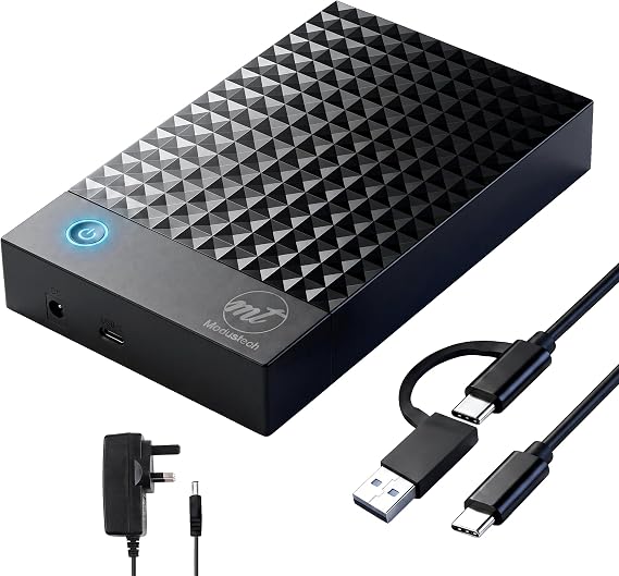 ModusTech 6TB Desktop External Hard Drive (NOT-PORTABLE) — Vault USB-C 3.1 (5Gbps) High-Speed HDD for PC, Mac, Laptop & Console, Backup Storage,