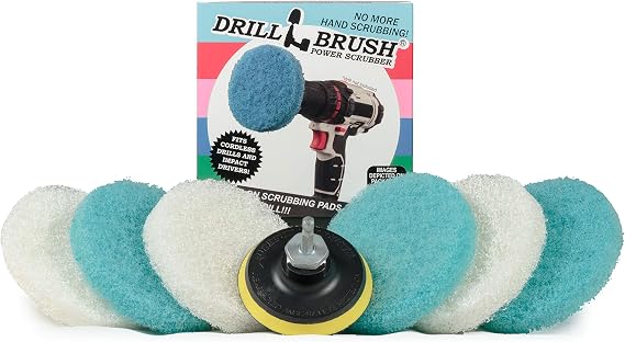 Electric Handheld Power Scrubber Attachment Tub and Tile Bathroom Cleaning Kit