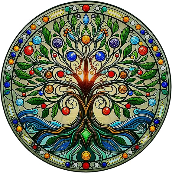 Tree of Life Static Cling Window Stickers for Glass, Decorative Film