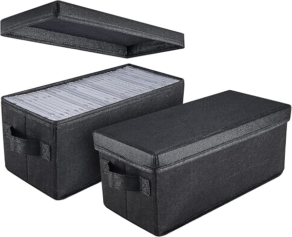 UENTIP Storage Cases for 30 CDs in Full Cases and 60 Slim CDs with 2 Stands, 13.2 x 5.9 x 5.3 inches