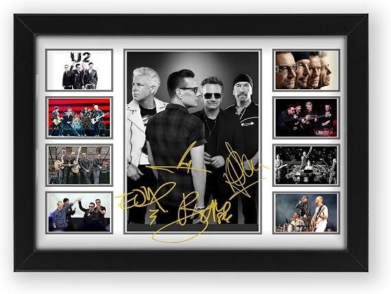 AllStarMedia Tribute to U2 Inspired Rock Poster Print | Fan Art Style Band Wall Art | Fan Art Gift | Music Wall Art | Limited Edition Print | Home Décor | Music Lovers | A4 Framed (30 x 21 CM)