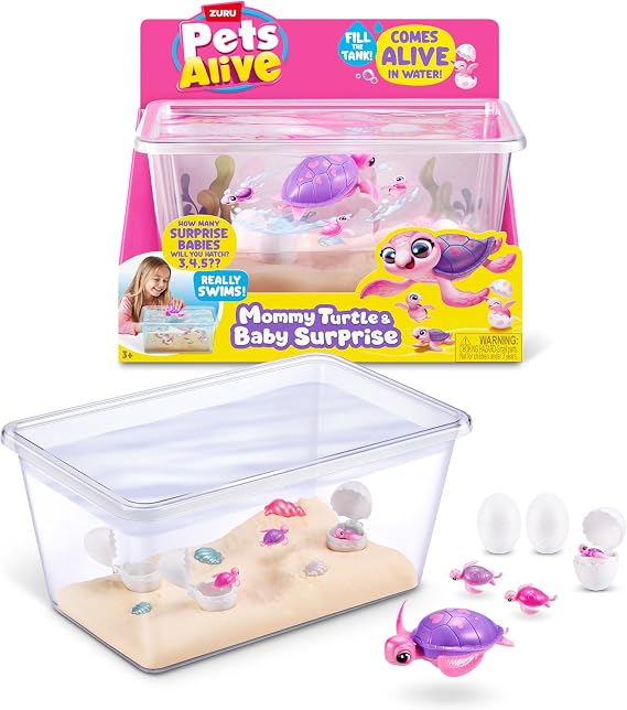 Pets Alive Mama Turtle Surprise by ZURU, Robot Toy Pet Turtle