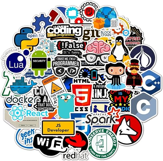 50pcs Programming Stickers Geek Internet Bitcoin Vinyl Decals Laptop Phone Book Sticker