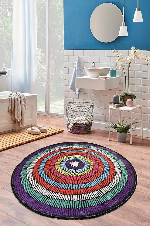 Chilai Home Bubble Djt Çap 140 Cm Banyo Halısı