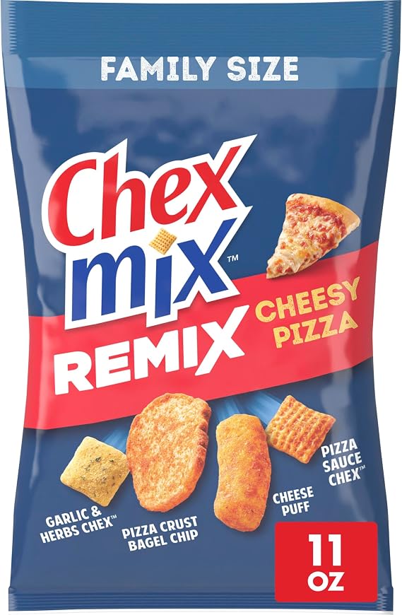 Chex Mix Remix Cheesy Pizza Snack Mix, Family Size, 11 oz