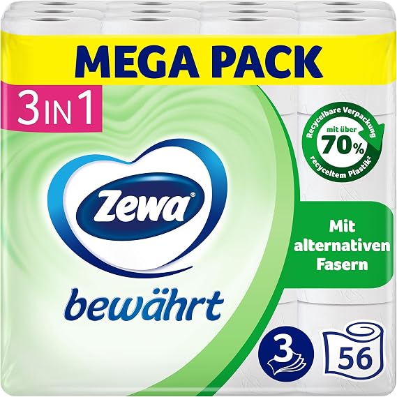 Zewa Tried and tested toilet paper with straw content 7 x 8 rolls