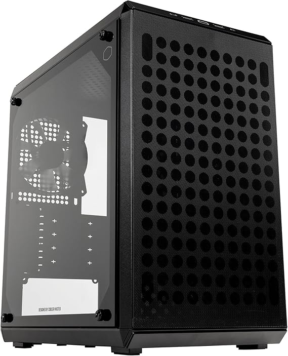 Cooler Master MasterBox Q300L V2 - mATX Mini-Tower Case, 1 x 120mm Pre-Installed Rear Fan, Tempered Glass Panel, Clean Routing, Multiple Thermal Options & USB 3.2 Gen 2x2 Type-C 20GB/s