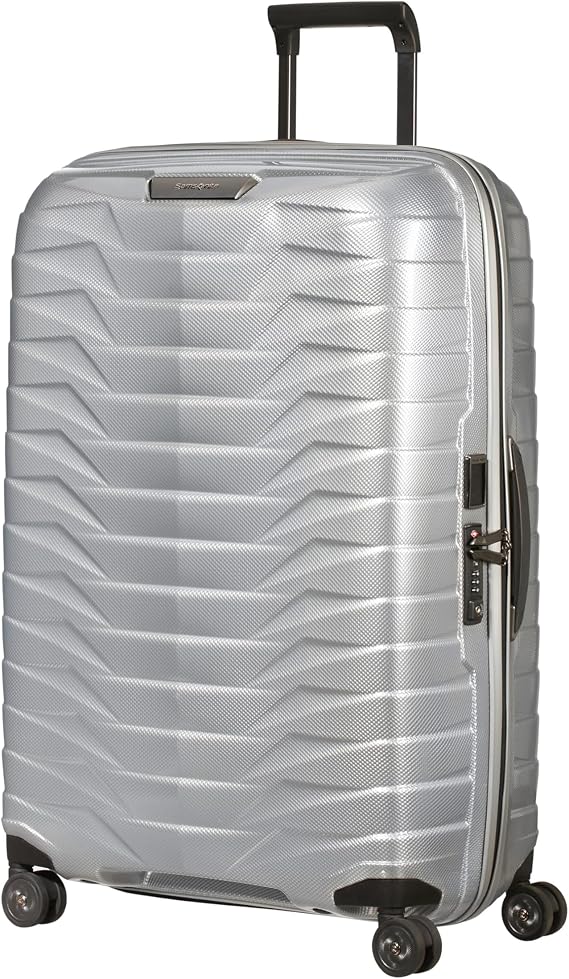 Samsonite Proxis Hardside Expandable Luggage with Spinner Large Spinner, Silver