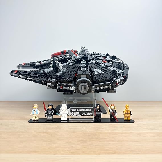 Acrylic Display + Minifigure Display Stand for Lego Dark Falcon 75389