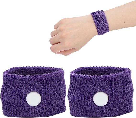 Anti Nausea Wristband, Motion Sickness Wrist Band Anti Nausea Anti‑Motion Sickness Bracelet Relieves Seasickness Car Sickness Dizziness Car Boat Airplane Travel Children Adult (purple)