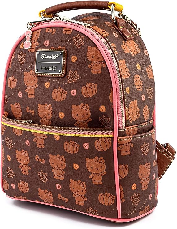 Loungefly Hello Kitty Pumpkin Spice Mini Backpack, Multi, One Size, multi-coloured, One size