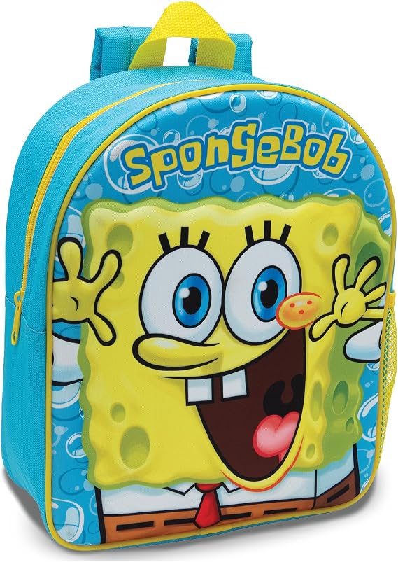 SPONGEBOB SQUAREPANTS Childrens 3D Backpack Kids School Bag