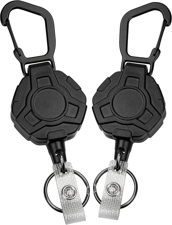 pullther Retractable Keychain, Durable Extendable Badge Holder