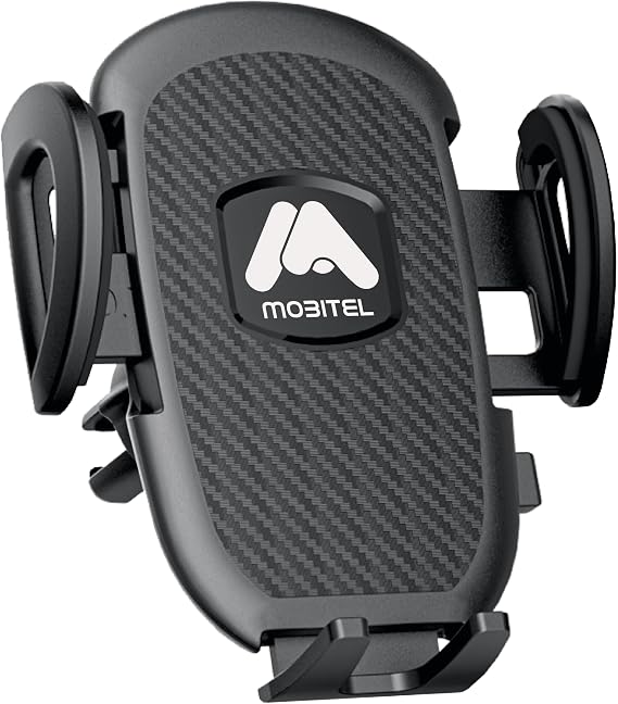 Mobitel Car Phone Holder Air Vent Mount Universal Phone Holder for Car with Strong Grip Clamp 360° Rotation One Hand Release Hands-Free Vent Mount for iPhone 17 16 Samsung Galaxy Google Smartphones