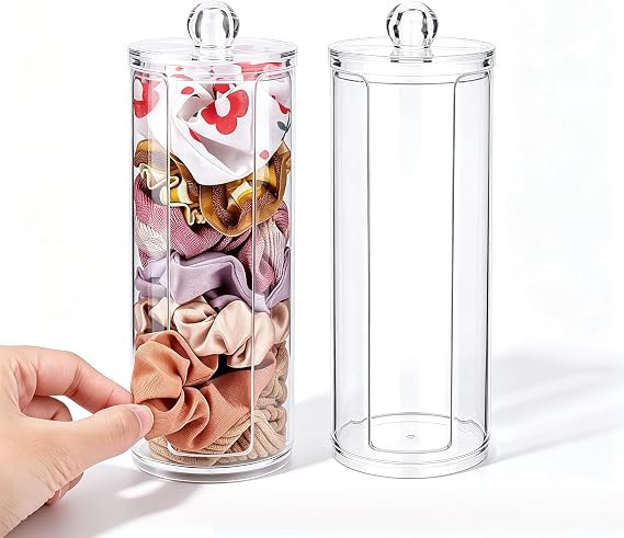 PH PandaHall 2pcs Scrunchie Holder Dustproof Hair Accessories Organiser