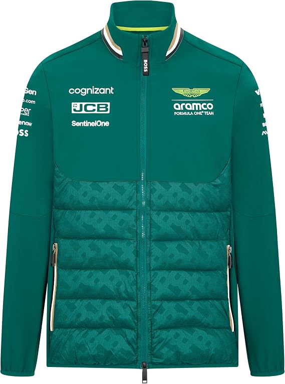 Aston Martin F1 Official Mens Team Hybrid Jacket 2024 - L