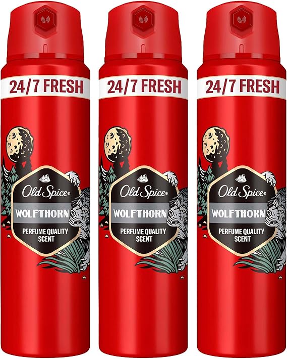 Old Spice Wolfthorn Erkek Sprey Vücut Deodorantı 150 ml 3lü paket