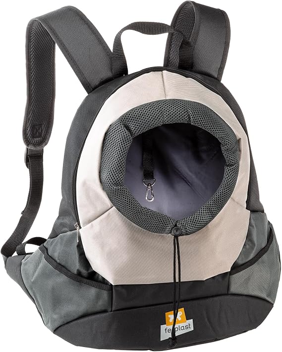 Ferplast Kangoo Large küçük köpek taşıma çantası, dolgulu omuzlar, sağlam ve dayanıklı malzeme, gri