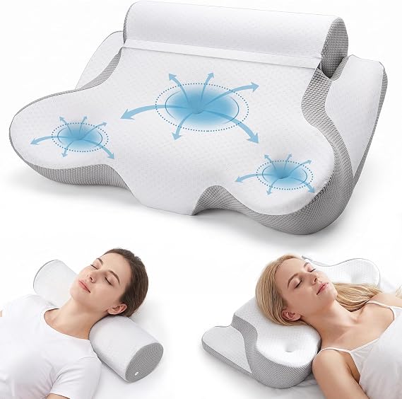 TOPESCT Memory Foam Pillow, Neck Pillow, Ergonomic Pillow