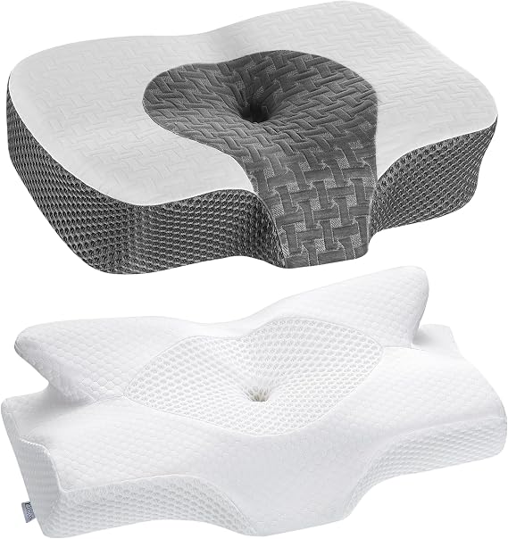 Elviros Cervical Memory Foam Pillow Bundle