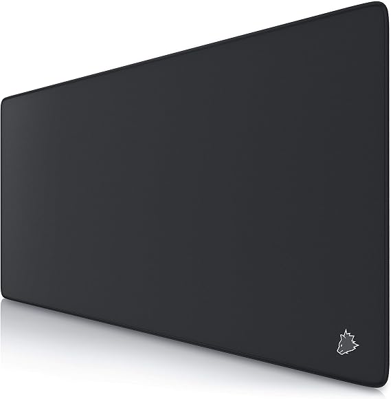 CSL-Computer - Speed Gaming Mouse Pad Titanwolf Black 900 x 400 mm - Large Table Base - Improves Accuracy and Speed, 23032532, Size XXL Type 1