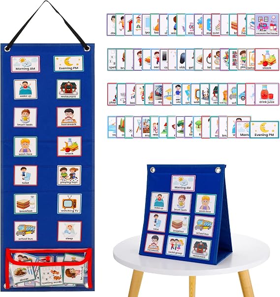 FRIUSATE Visual Timetable, Daily Routine Chart Children Planner Chart