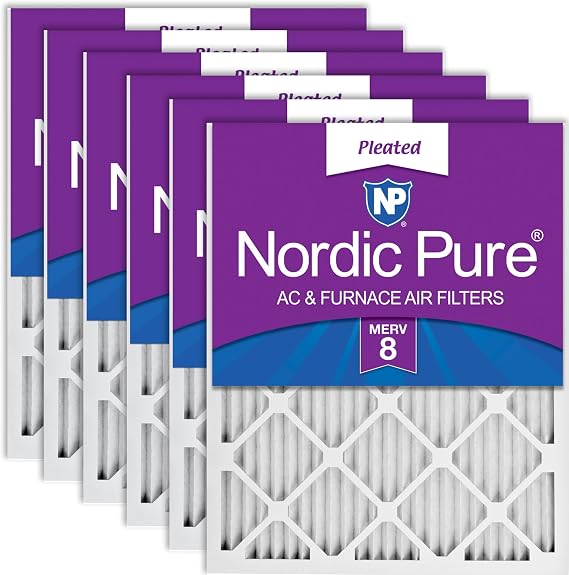 Nordic Pure Merv 8 Bundfaltenhose AC fırın Air filtre, Box 6, 20x20x1M8-6