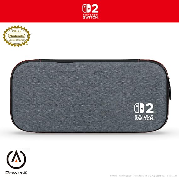 任天堂ライセンス商品PowerA パワーエー スリムケース for Nintendo Switch 2 – ダークグレー NSCS0528JP-01国内正規品 2年保証