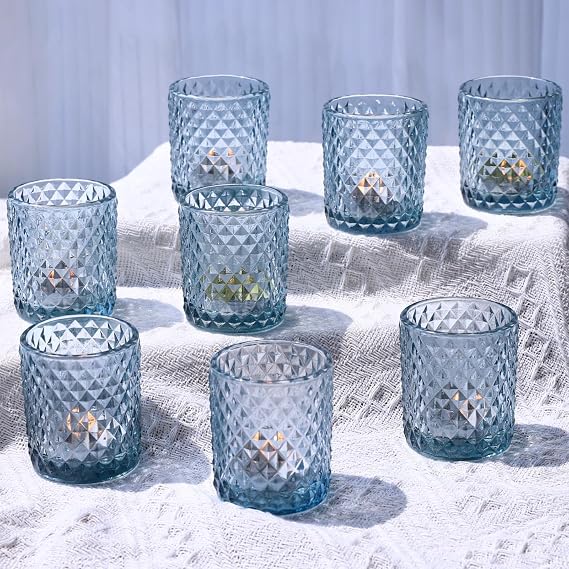 12pcs Tea Light Holders Glass for Table Centerpiece