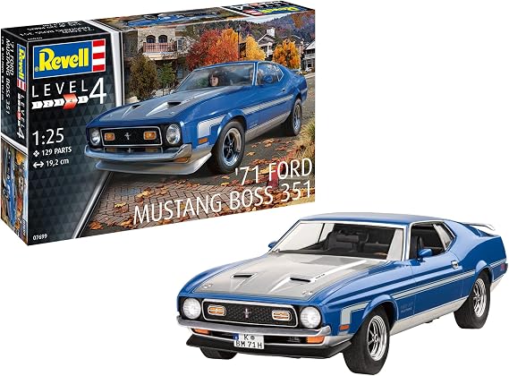 German Level Revell 1/25 71 Mustang Boss 351 Plastic Model 07699