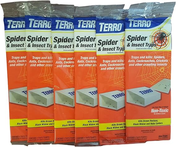 Terro T3206 Spider & Insect Trap 6 Pack = 24 Traps