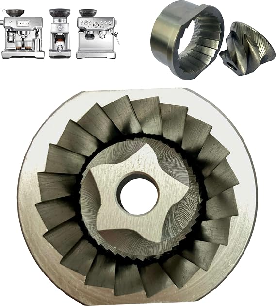 44.6mm Coffee Grinder Conical Burr Set for Household Electric Coffee Machines universal for Breville Espresso Machine Burr Part Accessories Replacement