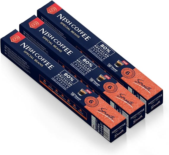 Nish Coffee Kapsül Kahve 4 Smooth 3'lü Set (Nespresso Uyumlu) - 30 Adet