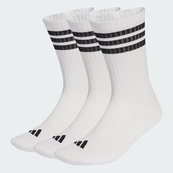 adidas Unisex Pack of 3 Pairs of Classic 3-Stripes Cushion Socks