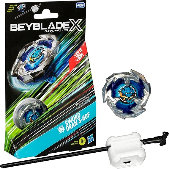 Beyblade X Starter Pack - F9580 - Spinning Top & Launcher Pack - Sword Dran 3-60F