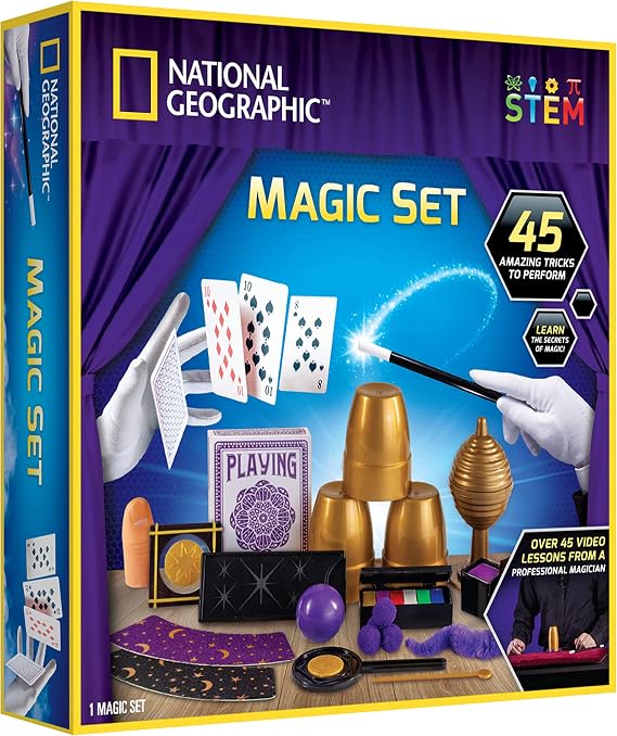 NATIONAL GEOGRAPHIC Kids Magic Kit - 45 Witches for Kids with Step-by-Step Magic Video Instructions by Professional Magician