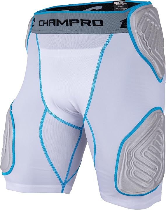 Champro mens 5-Pad Football Bull Rush 5 Pad Girdle, Black, Medium US