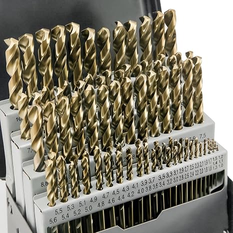 GREYWOLF 91pcs Cobalt Drill Bit Set, M35 HSS Metal Drill Bits for Stainless Steel, Cast Iron and Hard Metal, with Indexed Iron Case, (1.0-10.0mmX0.1mm)