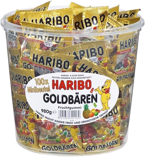 Haribo Gold bear can 2 x 100 Minibeutel 2 x 980g