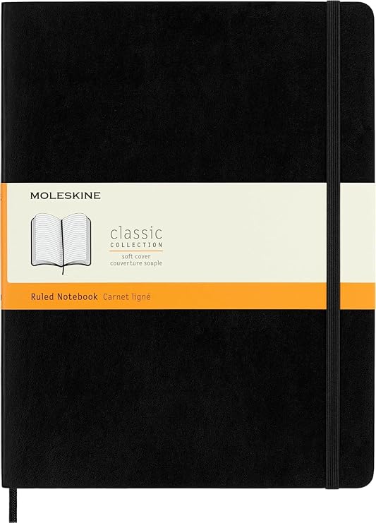 Moleskine Çizgili Siyah Defter XL Boy Yumuşak Kapak