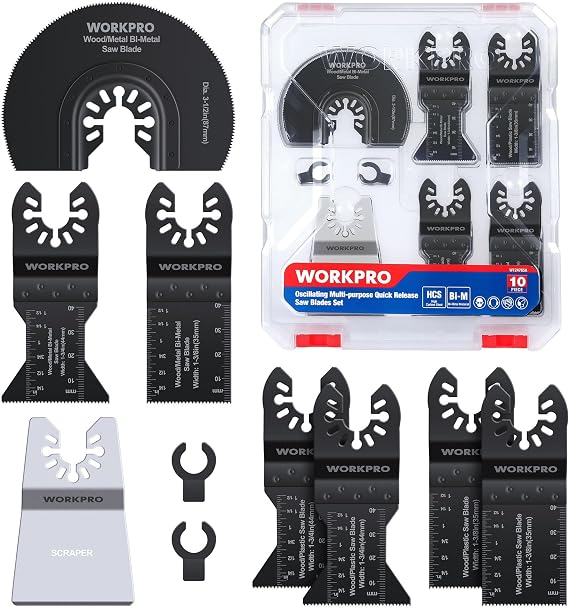 WORKPRO 10-Piece Oscillating Multi-Tool Blade Set