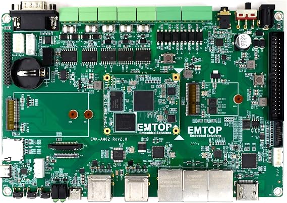 EMTOP EMB AM6254 Single Board Computer, 4-Core Cortex-A53 1.4GHz, 2GB DDR4, 8GB EMMC, Linux Support