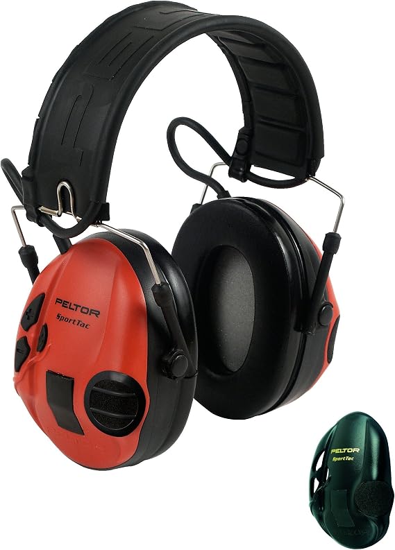 3M Peltor Sporttac Ear Defender Red and Black