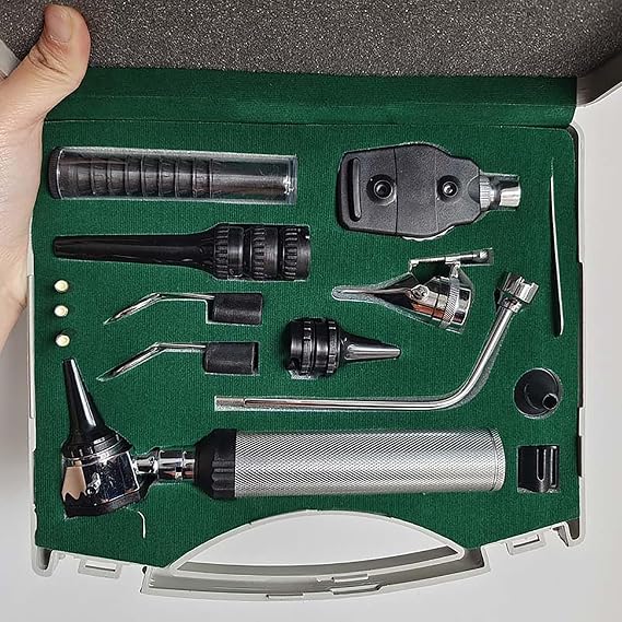 ENT Diagnostic Set Kit, Veterinary Ophthalmoscope and Otoscope Diagnostic Complete Set, 12 Miscellaneous Diagnostic Instruments, Five Senses Organ Checker Set, Examination Small Animals