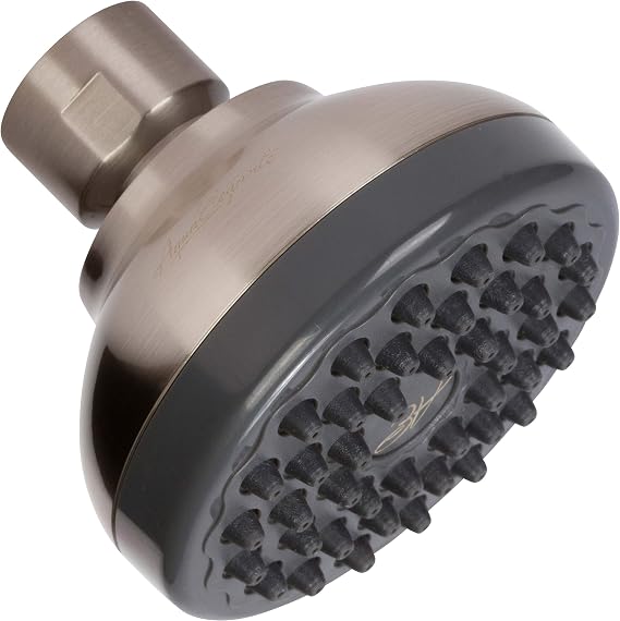 Pressure Boosting Shower Head - High Pressure Water Saver Showerhead Best for Low Flow Showers, 2.5 GPM - Brushed Nickel