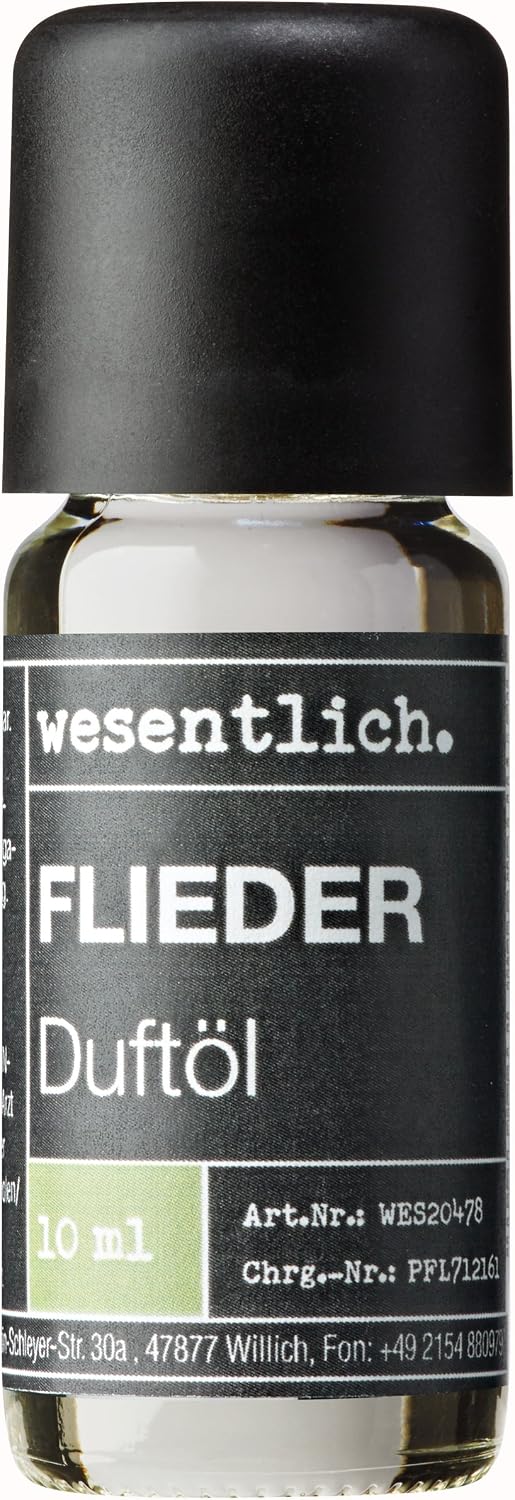 wesentlich. Lilac Fragrance Oil 10 ml – Fine Fragrance for Diffuser and Lamp – as Room Fragrance or for Candle Making – Pure Premium Oils from Germany