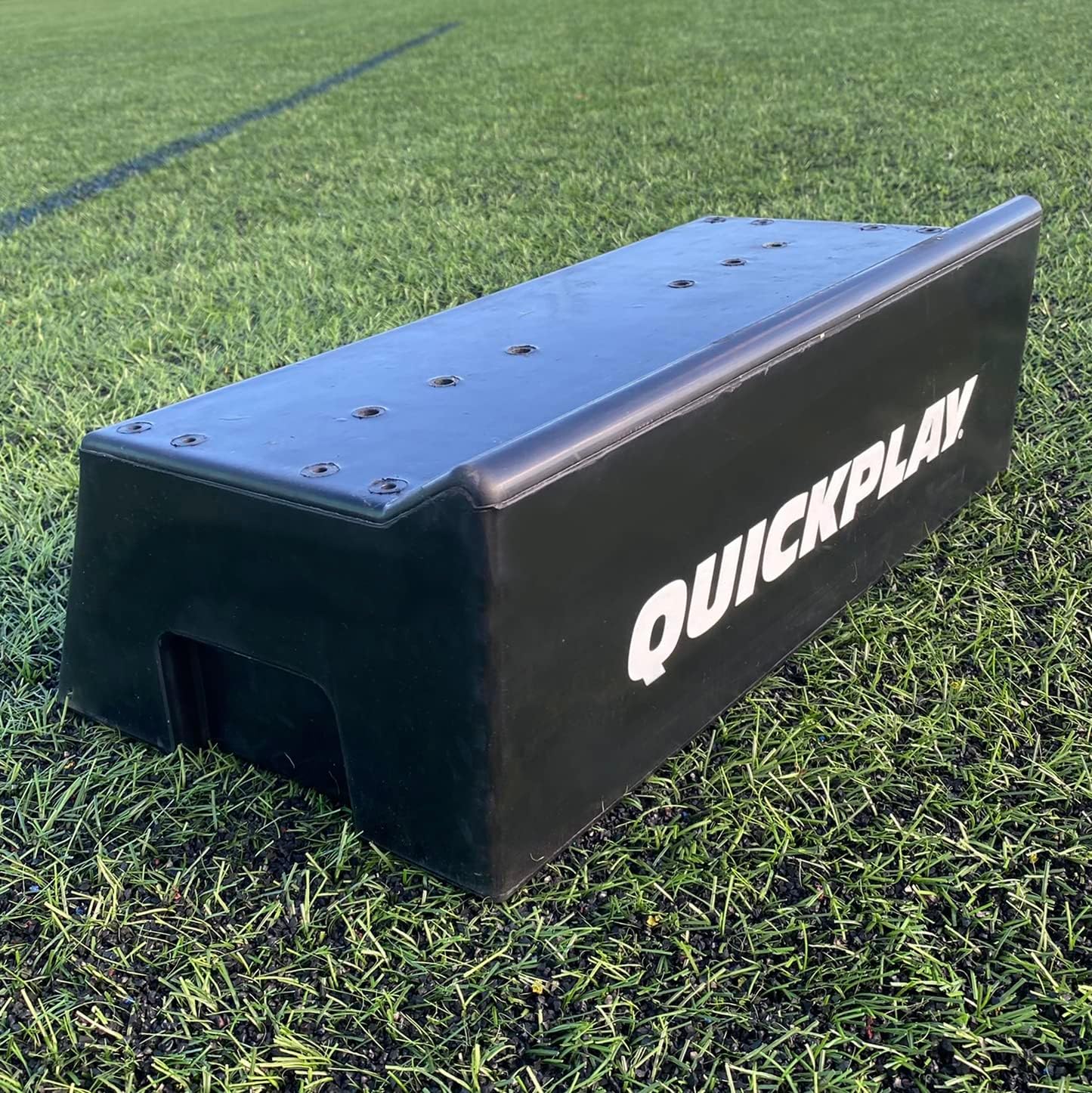 QUICKPLAY Adjustable Height Replay Defender with Dual Angle Replay Block Portable Modular Soccer Rebounder